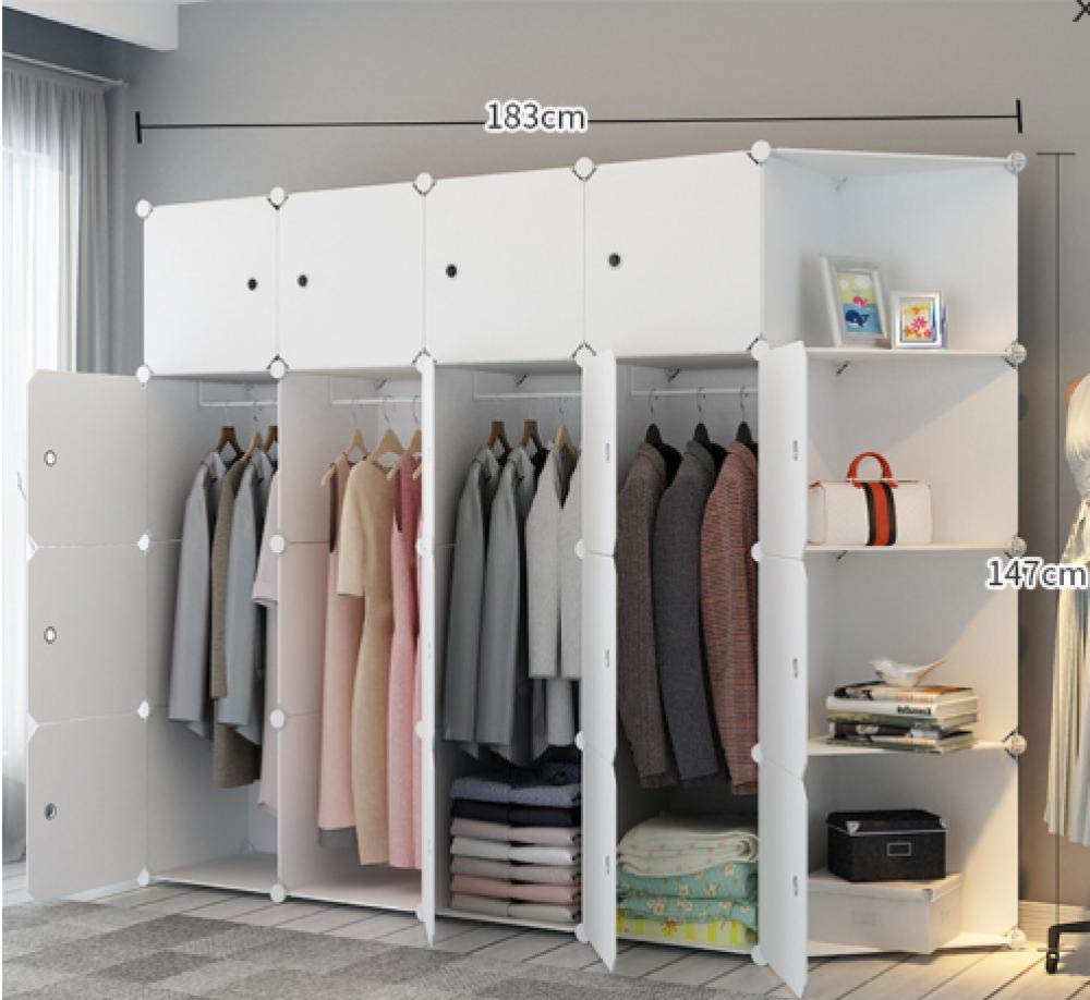 Armoire portative idéale pour organiser une chambre ou un dressing avec ses 16 cubes modulaires