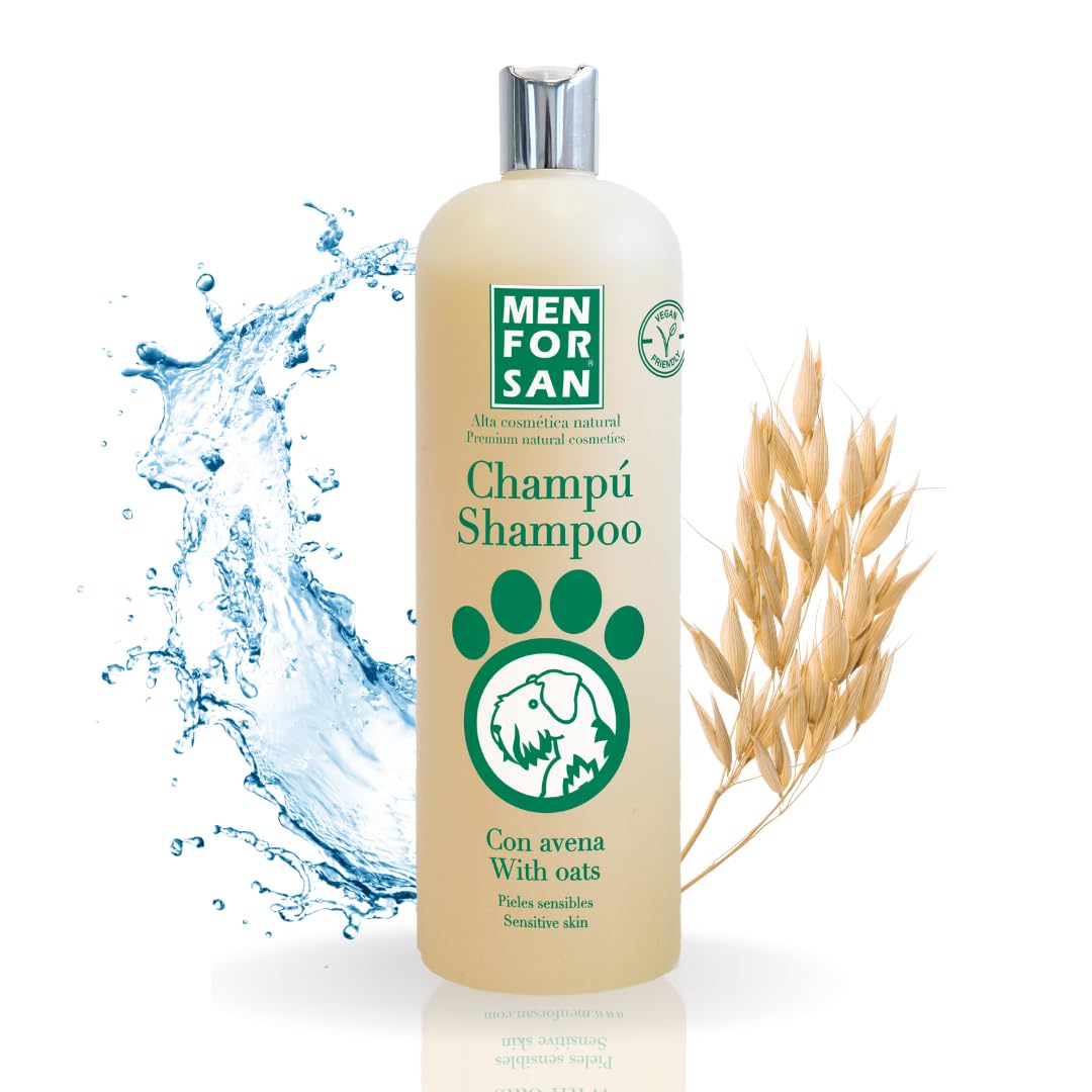 MENFORSAN Dog shampoo with Oatmeal | Softening and Soothing Action | For Sensitive and Delicate Skin | 100% Natural Oats | Mild Fragrance | 1L
