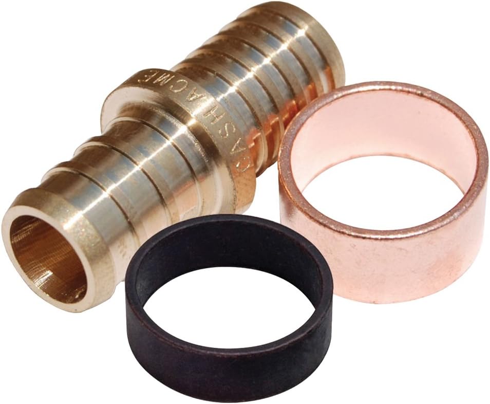 SharkBite UC4008LFA Pex Crimps & Rings, 1/2" x 1/2", Brass