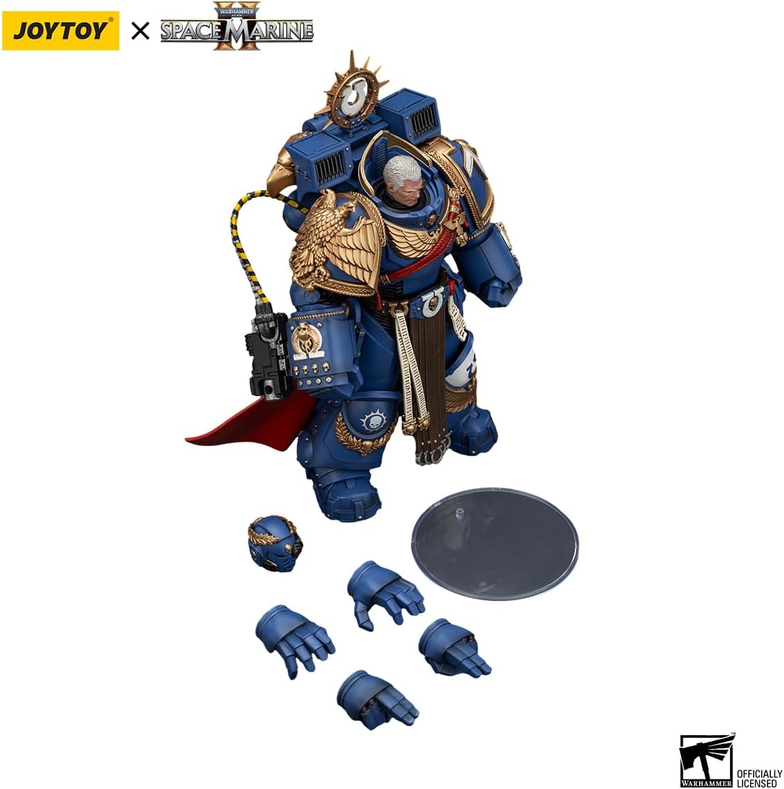 JOYTOY Calgar Warhammer 40K 1/18 Action Figures Ultramarines Marneus Calgar Chapter Master with MkX Gravis Armour and Gauntlets of Ultramar 5.31-Inch Collectible Model Birthday Gifts