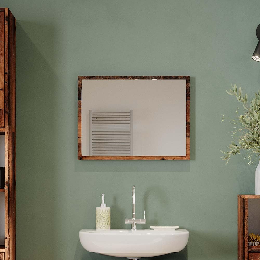 Vicco Espejo de baño Kiko, Roble rústico, 45 x 60 cm