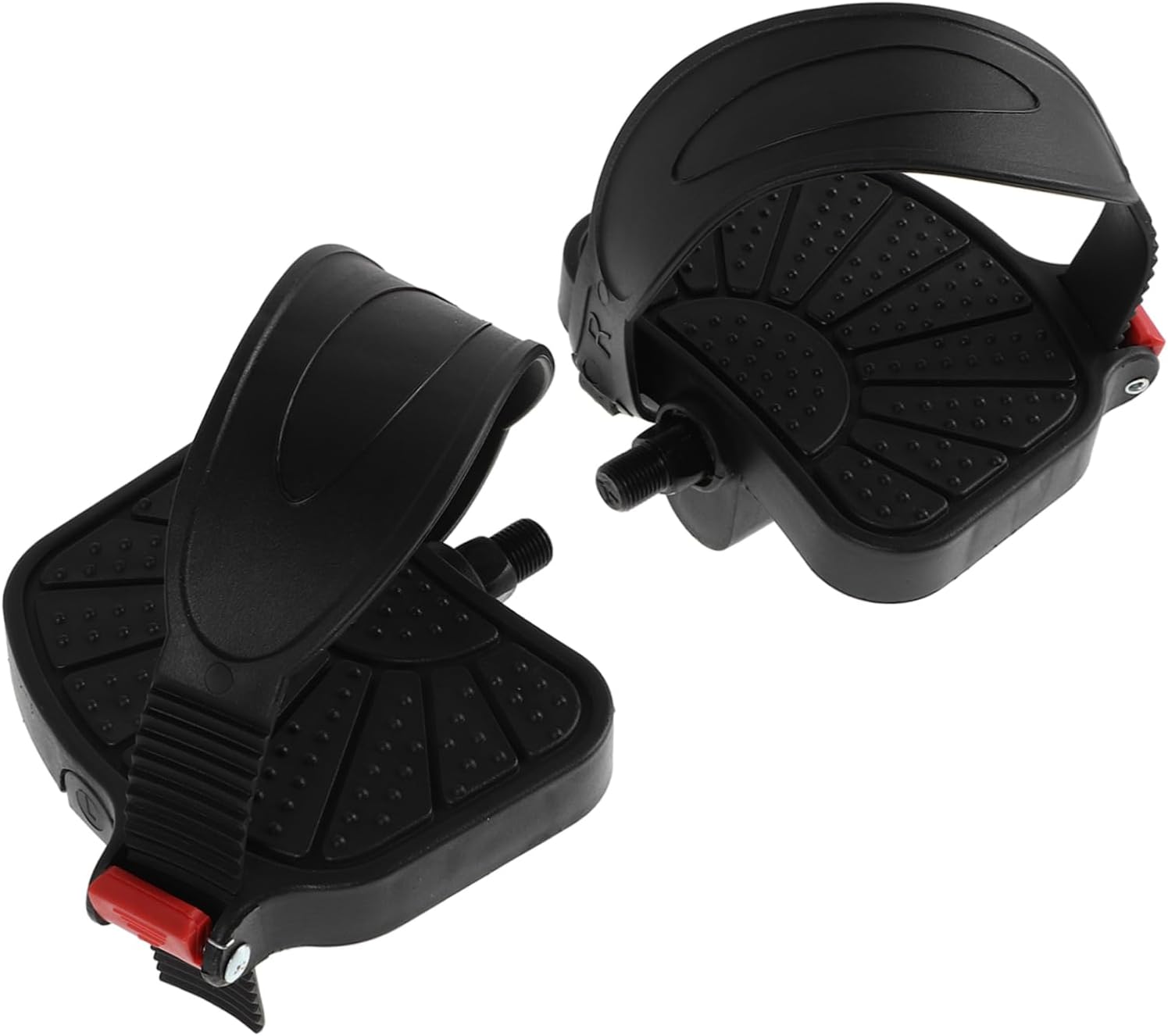 1Pair Adjustable Indoor Cycling Pedals with Slip Straps for Stationary and Spinning Bikes Durable Replacement Parts for Enhanced Indoor Riding Experience