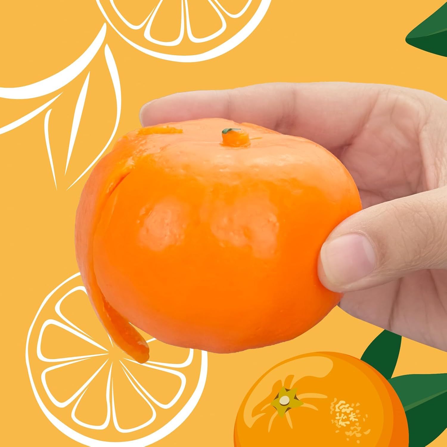 Tangerine Squishies Stress Relief Soft Scented Simulation Orange Fruit Squeeze Toys Cute Birthday Gift Novelty Toy for Kid Adult - Image 2
