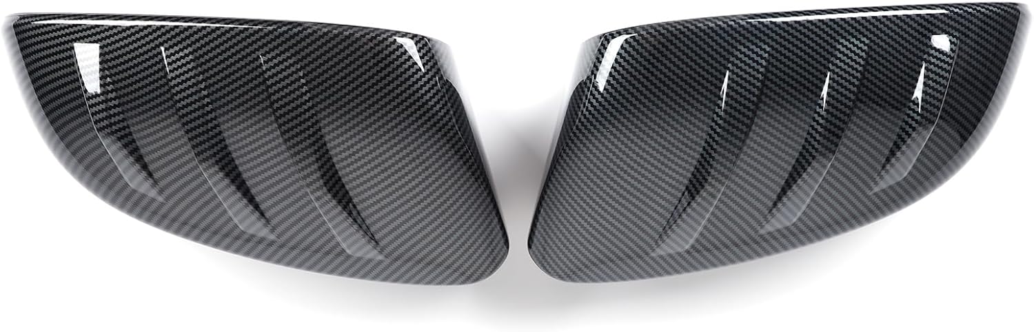 Door Rear View Mirror Cover Cap Compatible with Toyota Tacoma 2024 2025, Side Rearview Mirror Cover Molding Trim Accessories (With Turn Signal Light) (Carbon Fiber Pattern B)