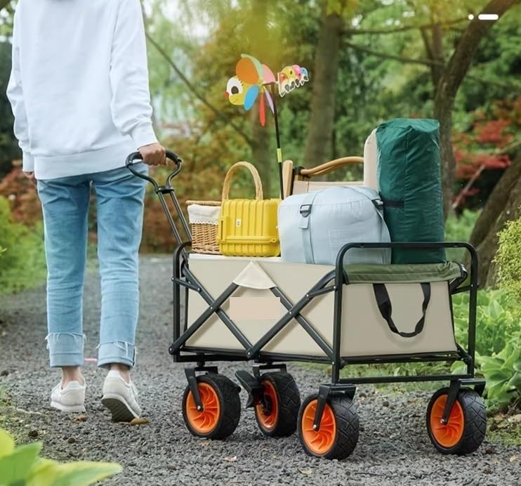 Wagon cart chariot de camping extérieur pliable et robuste pour vos courses - 8