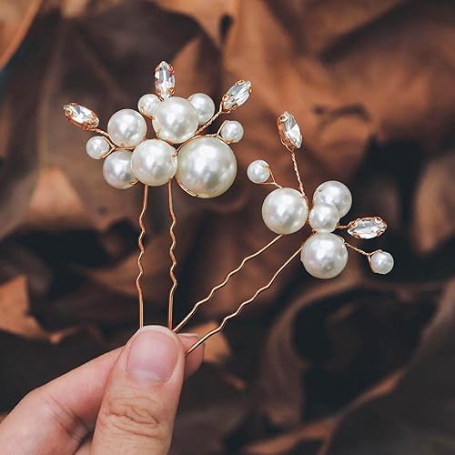 Vista 16 de Casdre Pearl Bridal Hair Pins Crystal Bride Hair Piece Wedding Hair Accessories for Women and Girls(Pack of 2) (A Silver)