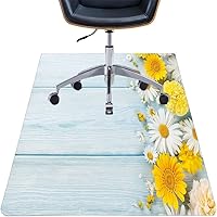 Vista 62 de Teal Hardwood Floor Desk Chair Mat, Painted Wood Board Horizontal Lines Birthdays Easter Holiday Print Backdrop Image, Protects Hardwood Floor Under