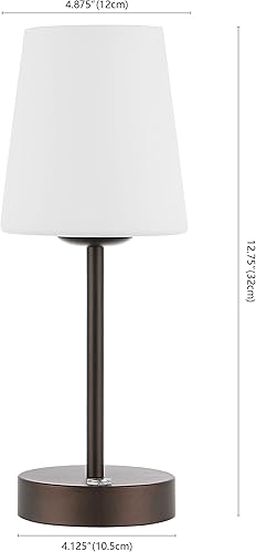 Vista 15 de JONATHAN Y JYL7110A Carson - Lámpara de mesa LED integrada recargable de hierro moderna minimalista de 12.75 pulgadas, lámpara de mesa de noche