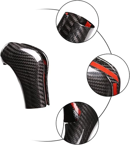 Miniatura 7 de 100% fibra de carbono real cubierta de la cabeza de cambio de engranajes interior perilla Trim Accesorios de coche para Porsche Cayenne 2011-17 , YC