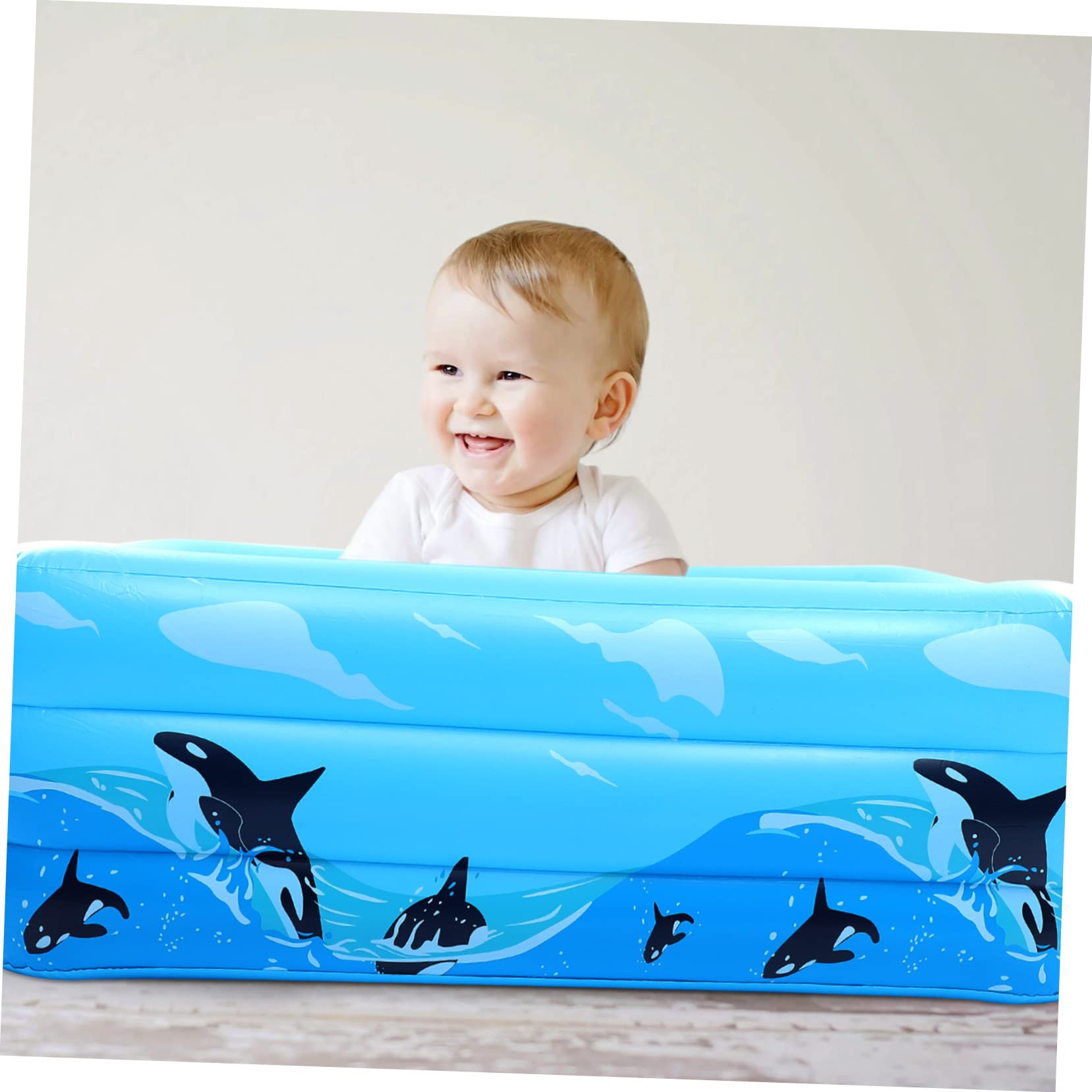 Piscina Hinchable para Niños de PVC Azul, Inflado Rápido
