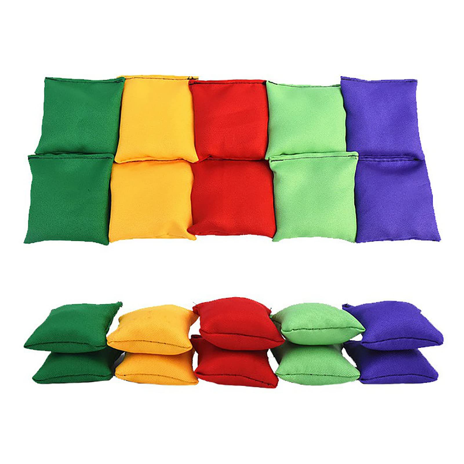 Produktbild von LDHHYH 36 Stück Cornhole Säckchen, 6 Farben Wurfsäckchen, 7 X 7cm Nylon Sitzsack Werfen, Cornhole Sitzsack-Set, Sandsäckchen Sitzsäcke Werfen Spaß Sport Spiel, Erwachsene Für Cornhole Spiel