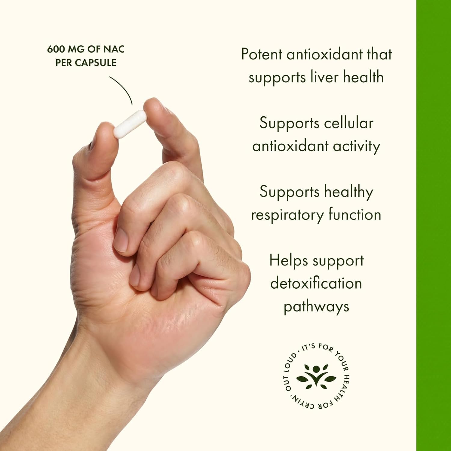 Swanson NAC N-Acetyl Cysteine Antioxidant Liver Support & Amino Acids Supplement 600 mg 100 Capsules - Image 4