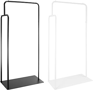 Natural Goods Berlin Perchero de pie con forma de arco, color negro, 160 x 80 cm, de metal, para dormitorio, color negro