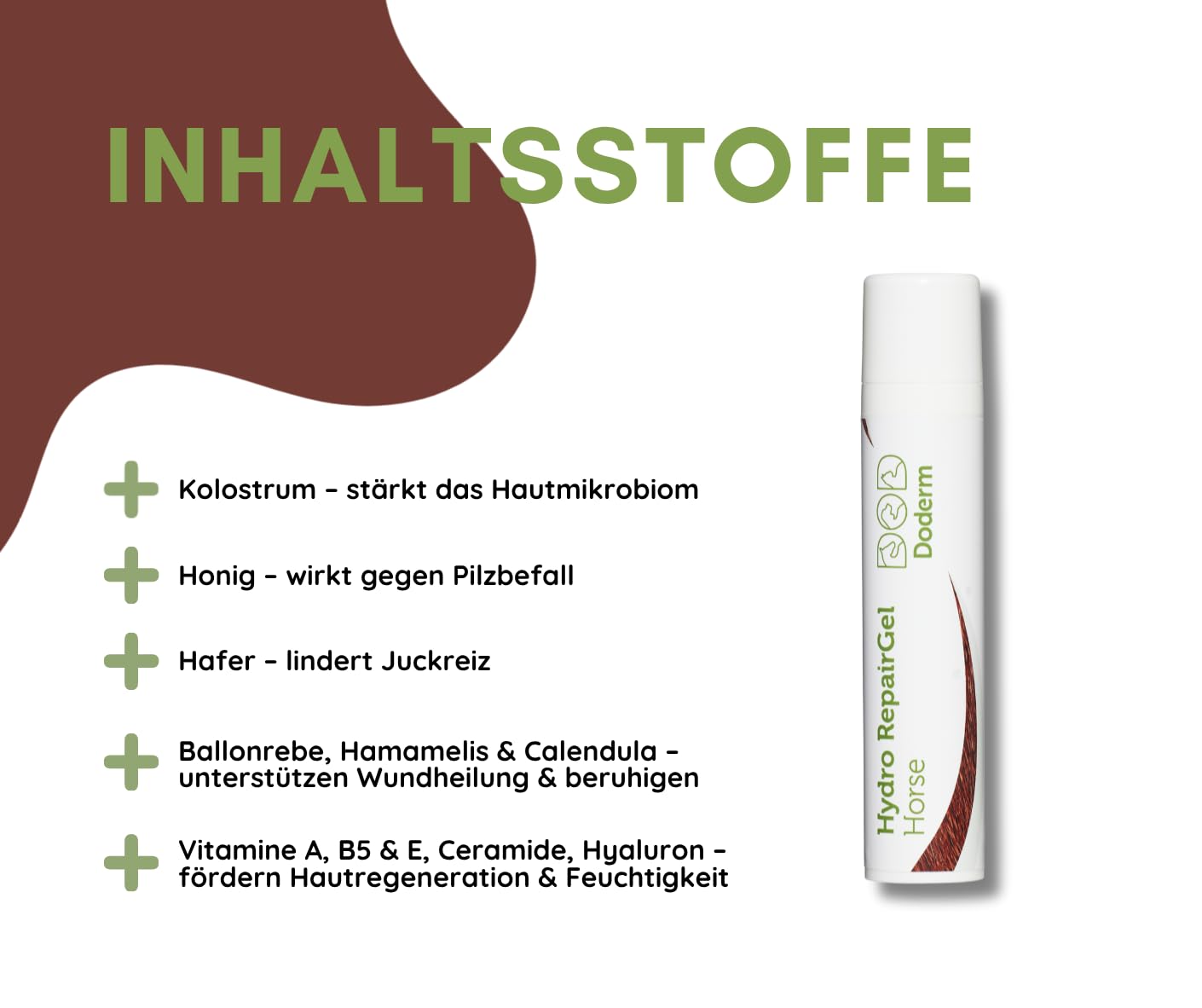 Hydro RepairGel Horse 100 ml - Hautpflegegel für Pferde, 100% natürliche Inhaltsstoffe für empfindliche Pferdehaut