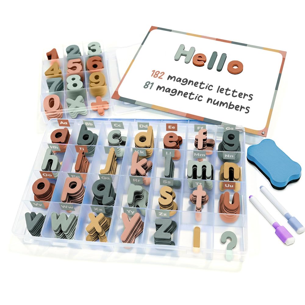 Smart Panda Pastel Magnetic Letters and Numbers for Children – 263 Magnets — image 1