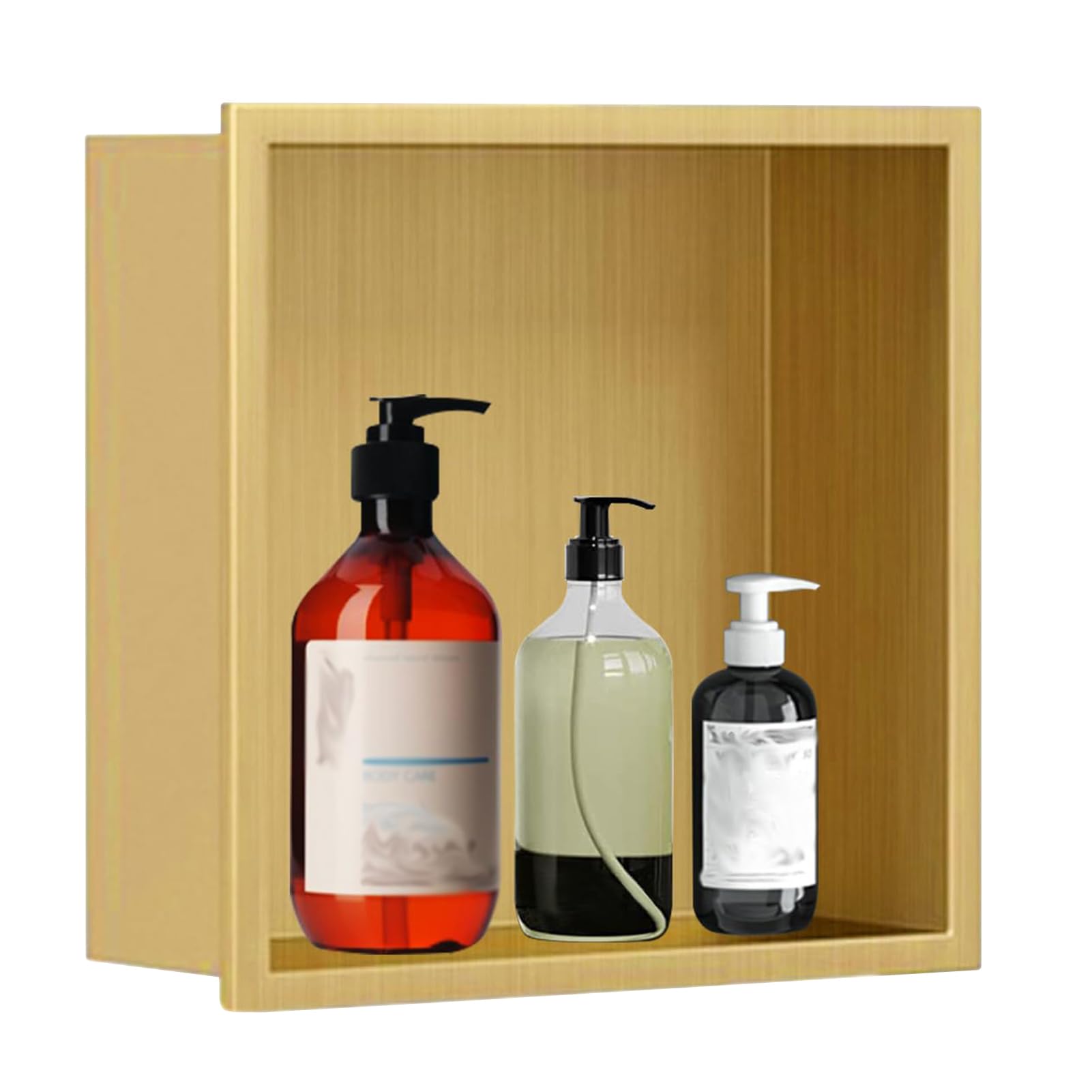 Étagère de douche inox brossé 31cm carrée accessoire moderne