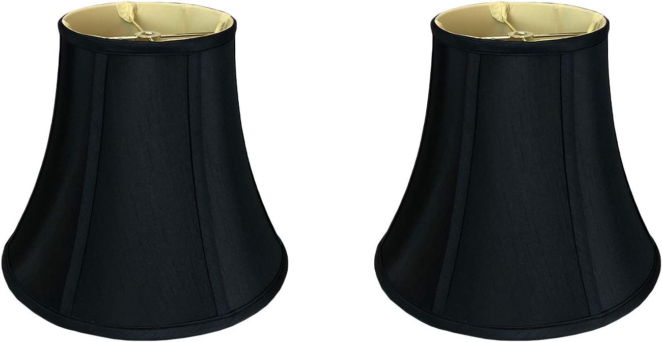 Royal Designs, Inc. BS-704-8BLK-2 True Bell Basic Lamp Shade, 4" x 8" x 7.25", Black, 2-Pack Black - Set of 2 4 x 8 x 7.25