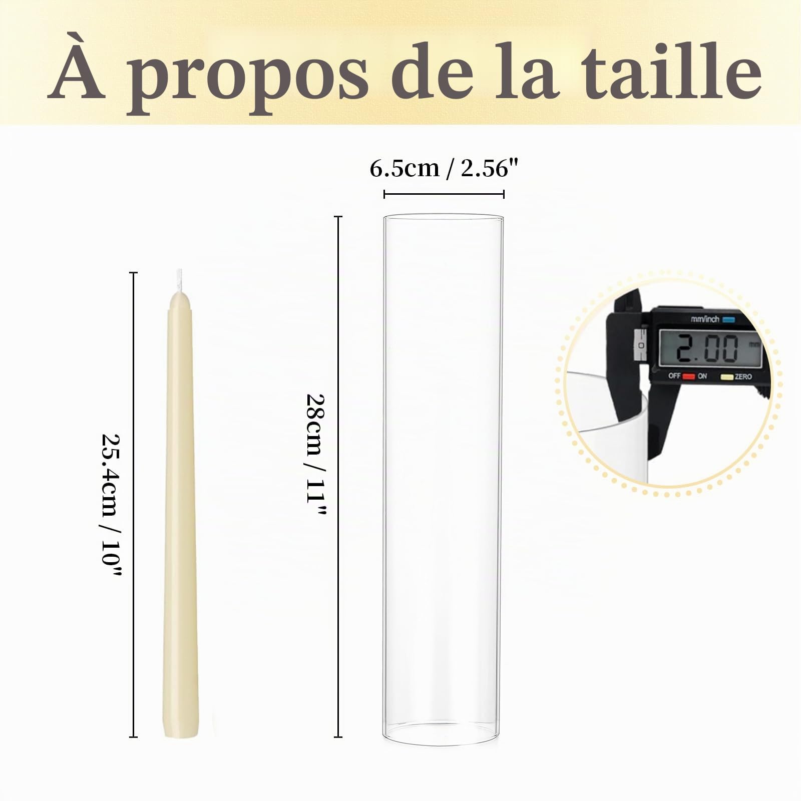 Cylindre en Verre pour Bougies Bougeoir en Verre：Hewory Set de 10 cylindres sans Fond pour décoration de Mariage Photophore en Verre pour décoration de Table Mariage Noël Bougeoir