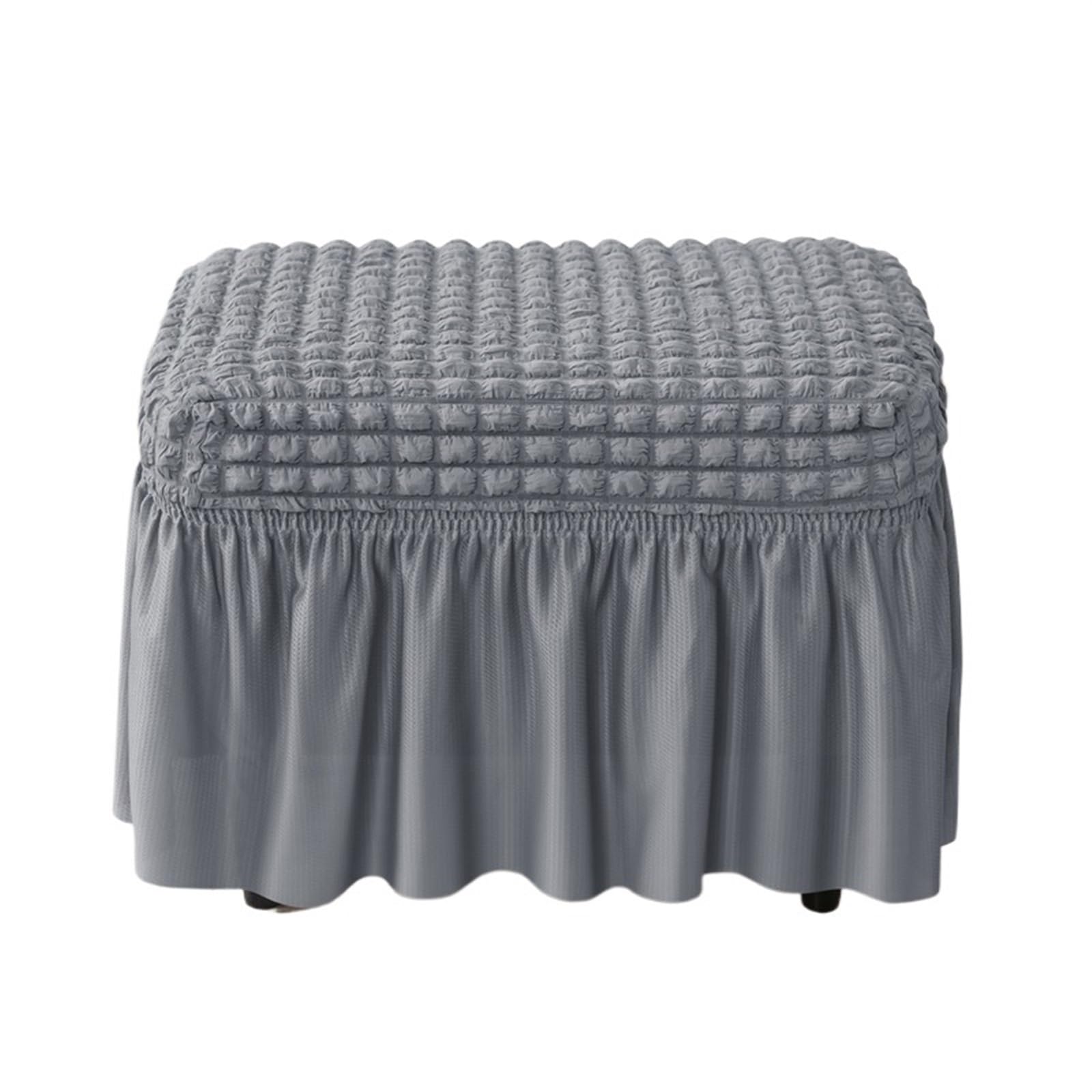 YXINAER Foot Stool Cover 1PCS Bubble Footstool Stretch Ottoman(B3 Footstool Cover)