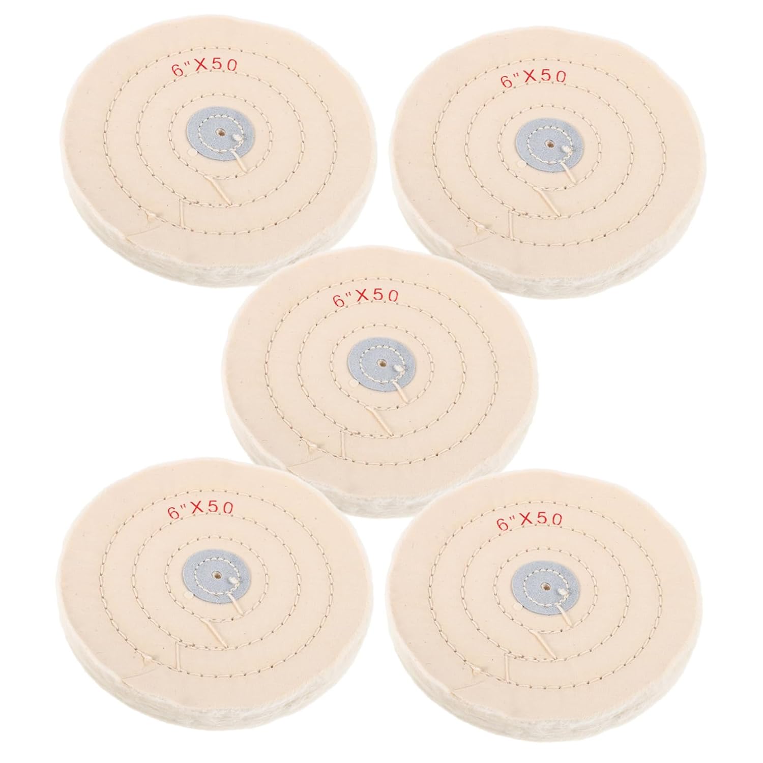 Angoily 5pcs Polishing Kit Cotton Wheels for Rotary Tool Wood Carving Metal Polishing Easy Waxing Design