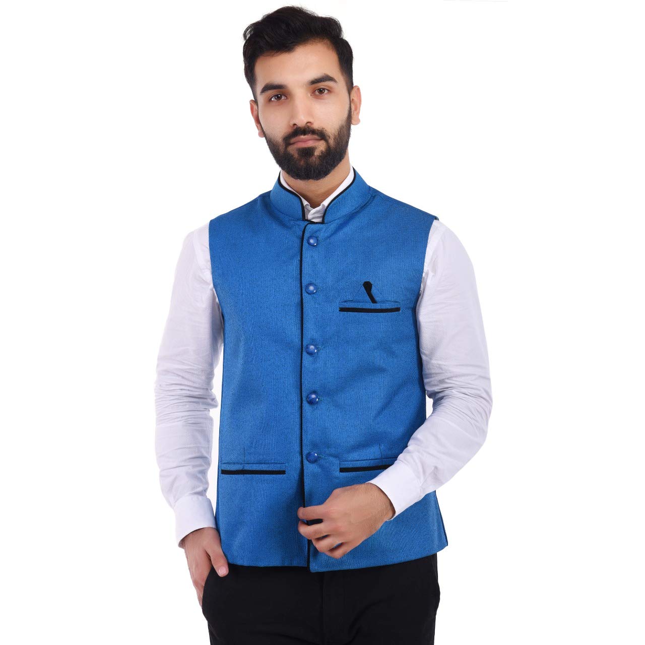 bizzeie Men's Festive Nehru Jacket Waistcoat-picture-55