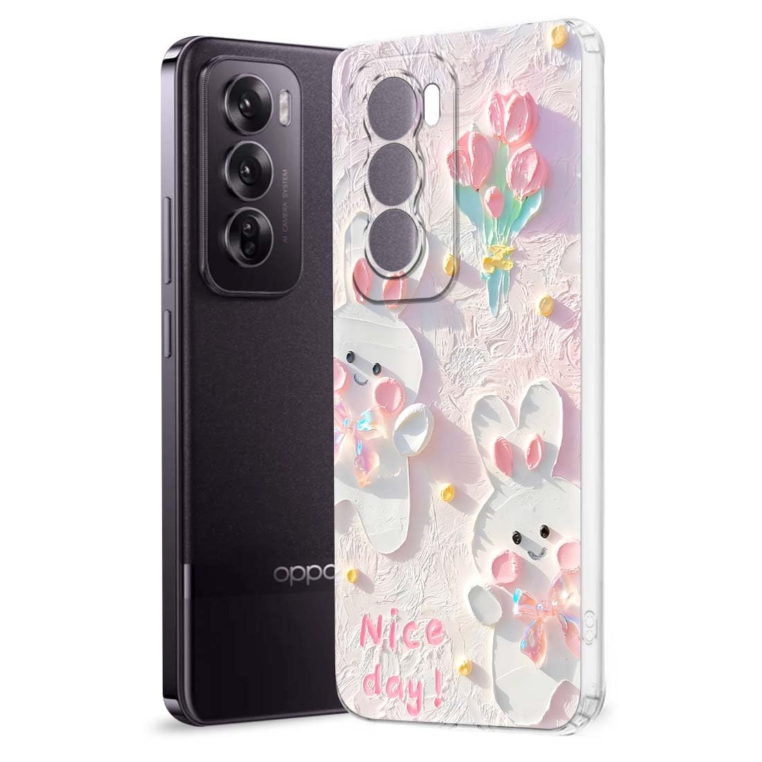 Nainz Soft Mobile Back Cover for Oppo Reno 12 Pro 5G (Silicone_Multicolor) (B0DC6DK3J6) Amazon Price History, Amazon Price Tracker