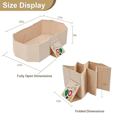 Miniatura 2 de Bañera plegable para bebé, tubo de baño para bebé con base antideslizante, tubo portátil para bebé recién nacido a niño pequeño