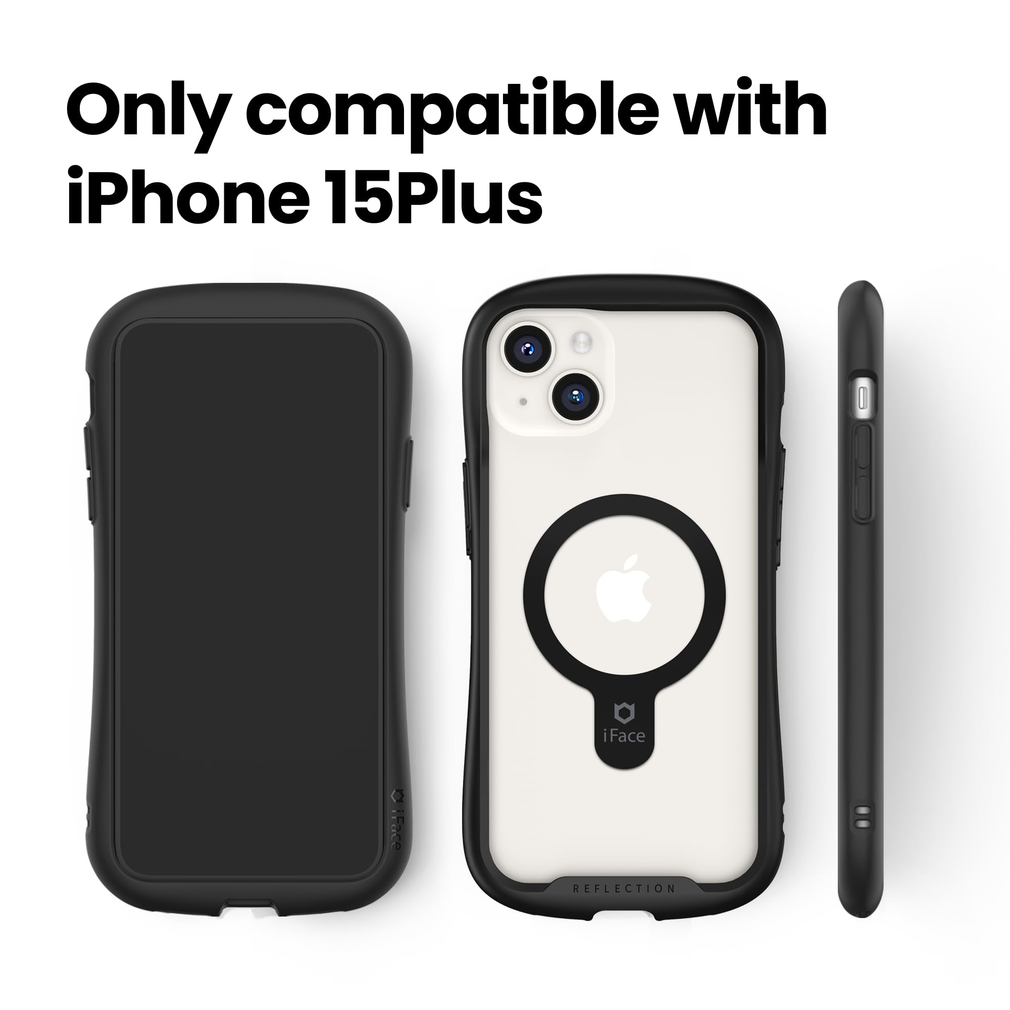 Amazon.co.jp: iFace クリア iPhone 15 Plus対応 ケース - [Reflection