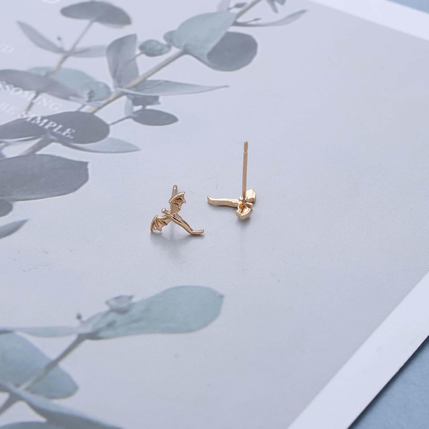 Gothic Tiny Dragon Stud Earrings Flying Dragon Earrings Dragons Gold Earring Mini Animal Earring Minimal Jewelry for Women - Image 6