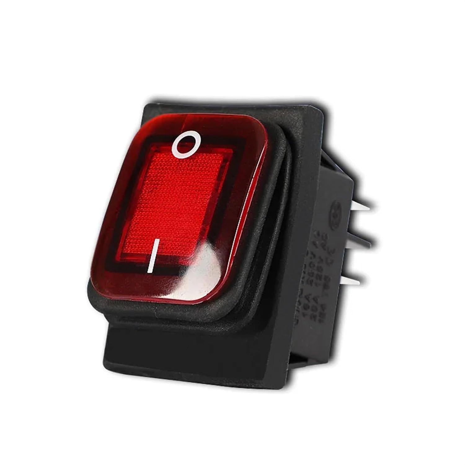 Rocker Switch 12V 220V 4 Pin On Off 250V 4Pin 16A 2 Position Water 20A DC 24V Rocket 22mm Swith Swich KCD4 RL2 2X1N 10Pcs(Green Switch)