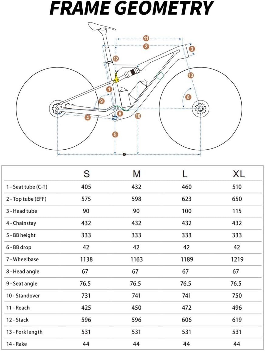 29er Carbon Fibre Frame 16/17/18/20in Full Suspension Mountain Bike Frame Disc Brake 12 * 148mm Thru-Axle Boost Frame BSA BB73mm Internal Routing Max 2.4in(M-17)