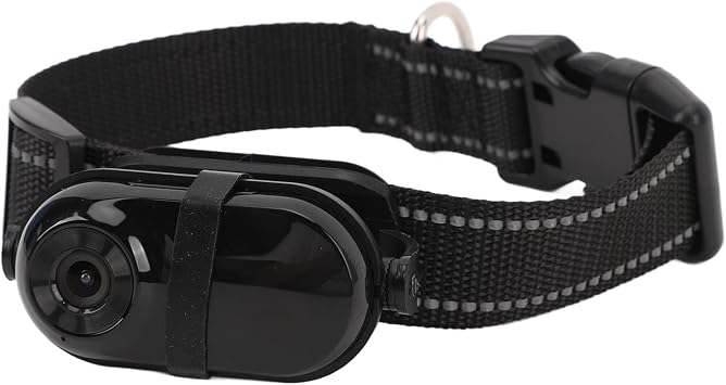 XUMIUZIY Cat Camera Collar, Pet Collar Camera with Memory Card, HD 1080P Wire Less Dog Tracker Camera Adjustable Mini Action Camera for Video Records 32GB