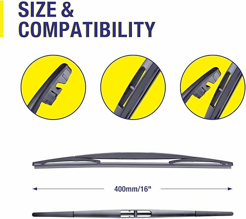 Vista 57 de Filtro genérico de repuesto de limpiaparabrisas trasero de 12 pulgadas para Lincoln MKT2019-2010/GMC Yukon 2014-2007/Buick Enclave 2017-2008 Back