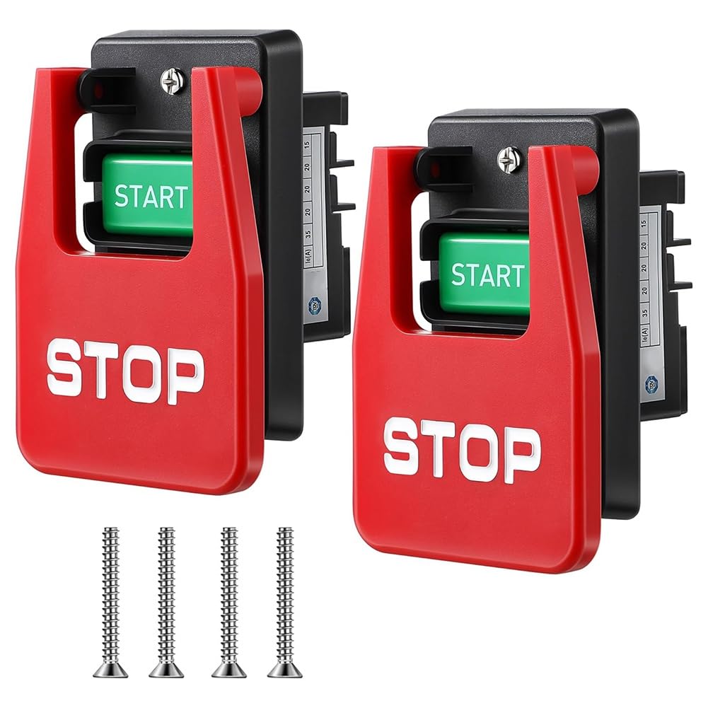 Aundhegrtt As Shown For Woodworking Tools Compatible 2Pack 120/230V Single Phase On/Off Safety Paddle Switches