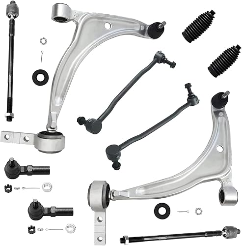 Miniatura 1333 de Detroit Axle - Kit de suspensión delantera de 10 piezas para Chevy Aveo Aveo5 Pontiac G3 Wave 2 Ready Struts Assembly 2 Enlaces de barra