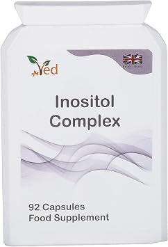 Ved Inositol Complex, Myo- Inositol 2000 mg & D Chiro-Inositol 300 mg, Folate 400 mcg & Chromium 100 mcg, 92 Vegan Capsule 23 Days Supply