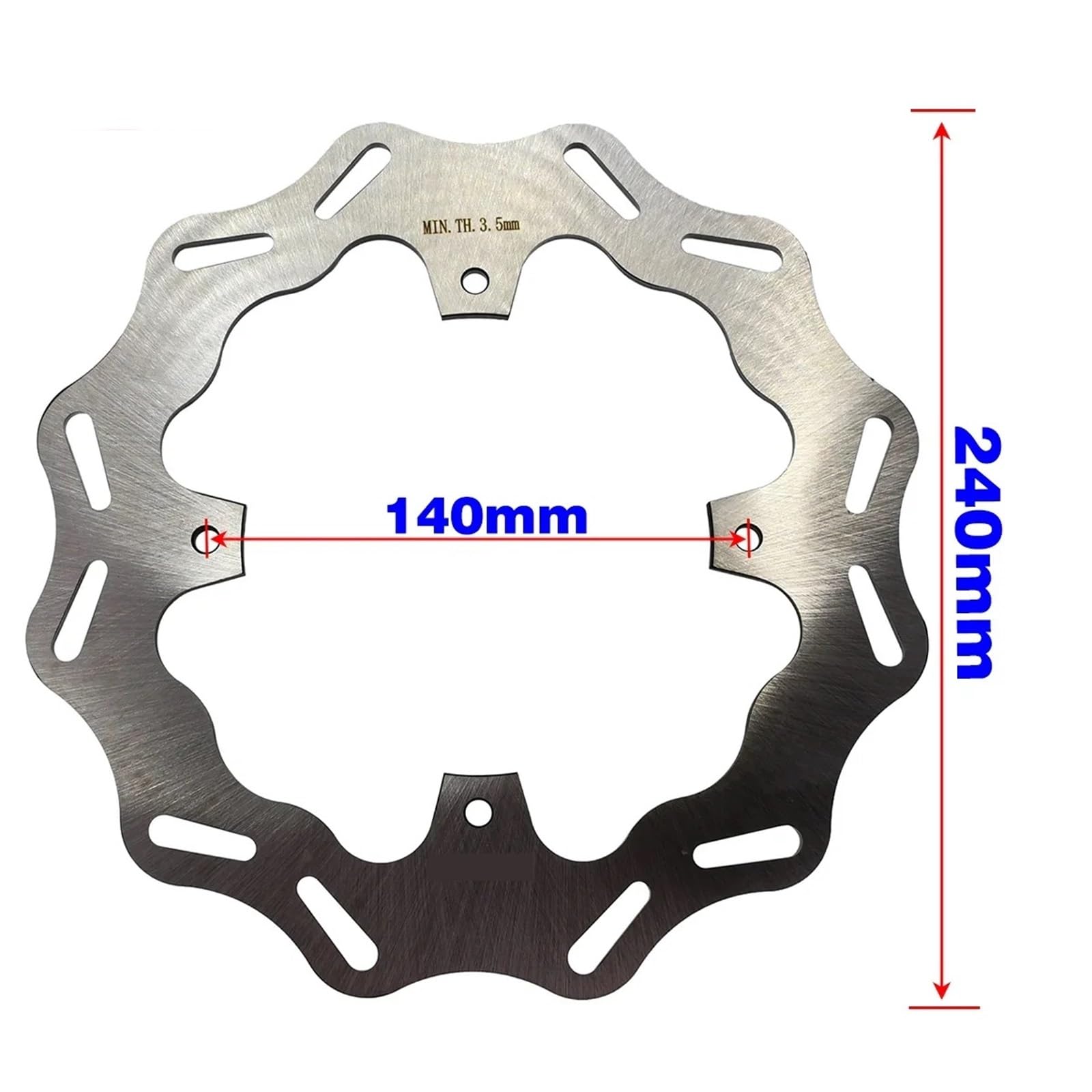 Motocyklowe tarcze hamulcowe Do CR 125 250 125E 250E 125R CRF 250R 250X 450X 450R 450RX 250RX 450L 240 260 270mm Wirnik Tarczy Hamulcowej Motocyklowe klocki hamulcowe(260MM Front)