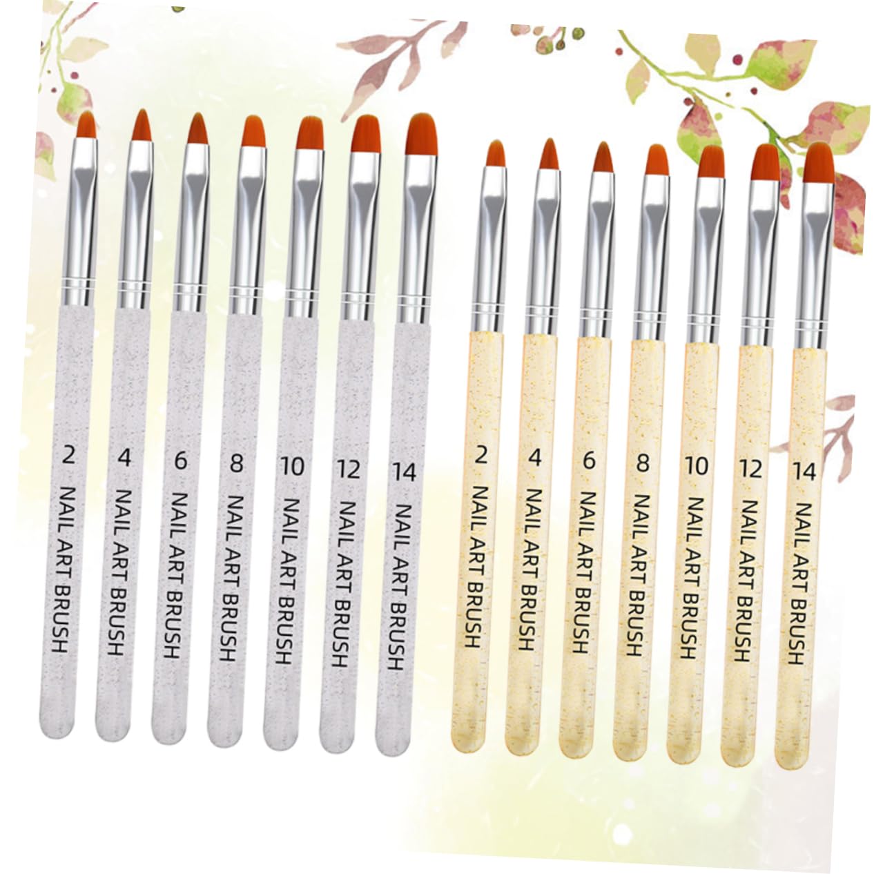 FOMIYES 3 Set Di Pennelli Per Nail Art Penna Per Pittura in Gel Per Unghie Set Per Manicure Penna Per Nail Art in Oro Versatile Per Nail Design 14 Pezzi * 3