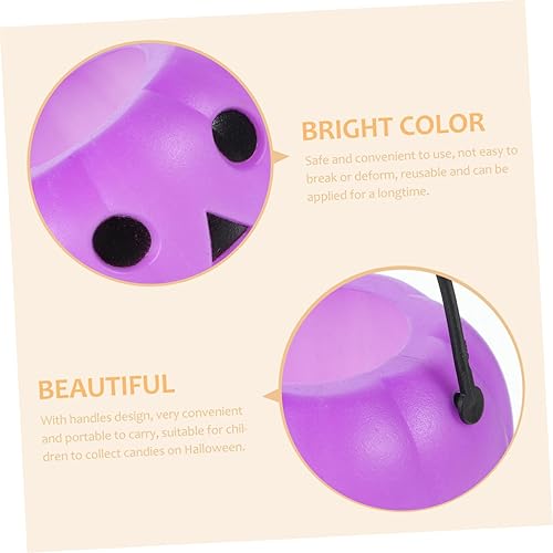 Miniatura 8 de 3 piezas Calabazas para Halloween Treat Bucket Calabazas Candy Basket Candy Bucket Trick or Treat Pot Halloween Basket Caldero Pot Cubetas Púrpura