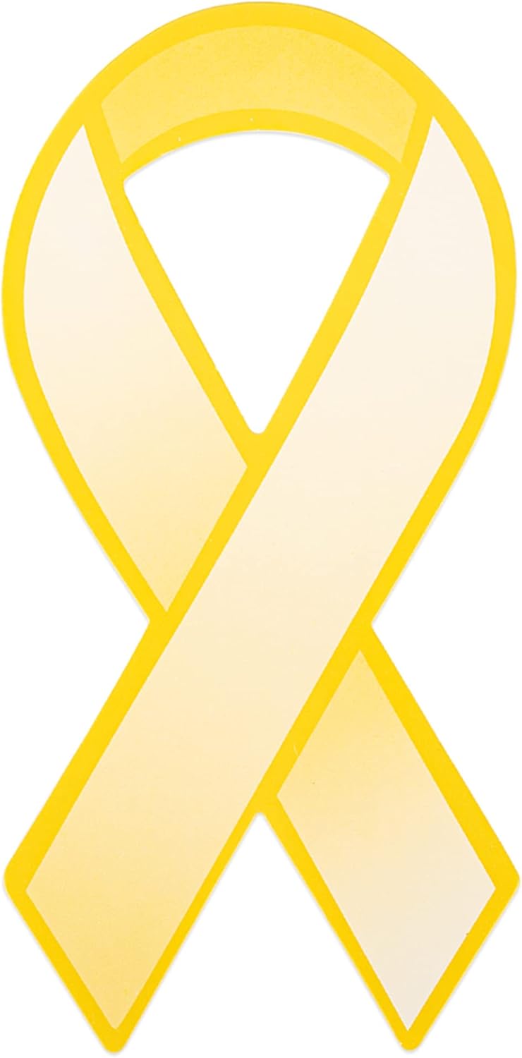 Gold Ribbon Shaped Paper Ribbons – Gold Paper Awareness Ribbons for Childhood Cancer, Neuroblastoma Cancer, COPD Awareness, Awareness Campaigns, Fundraising, Decorating, & More! (1 Pack of 50)