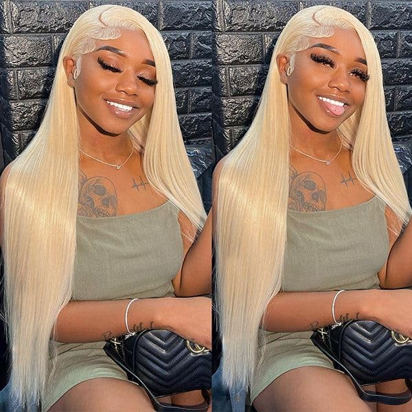 BZN 613 13x6 Lace Front Wig Human Hair 13x6 30 Inch 200 Density 613 Lace Frontal Wig Blonde Wig Human Hair Straight 613 HD Lace Frontal Wig Pre Plucked With Baby Hair