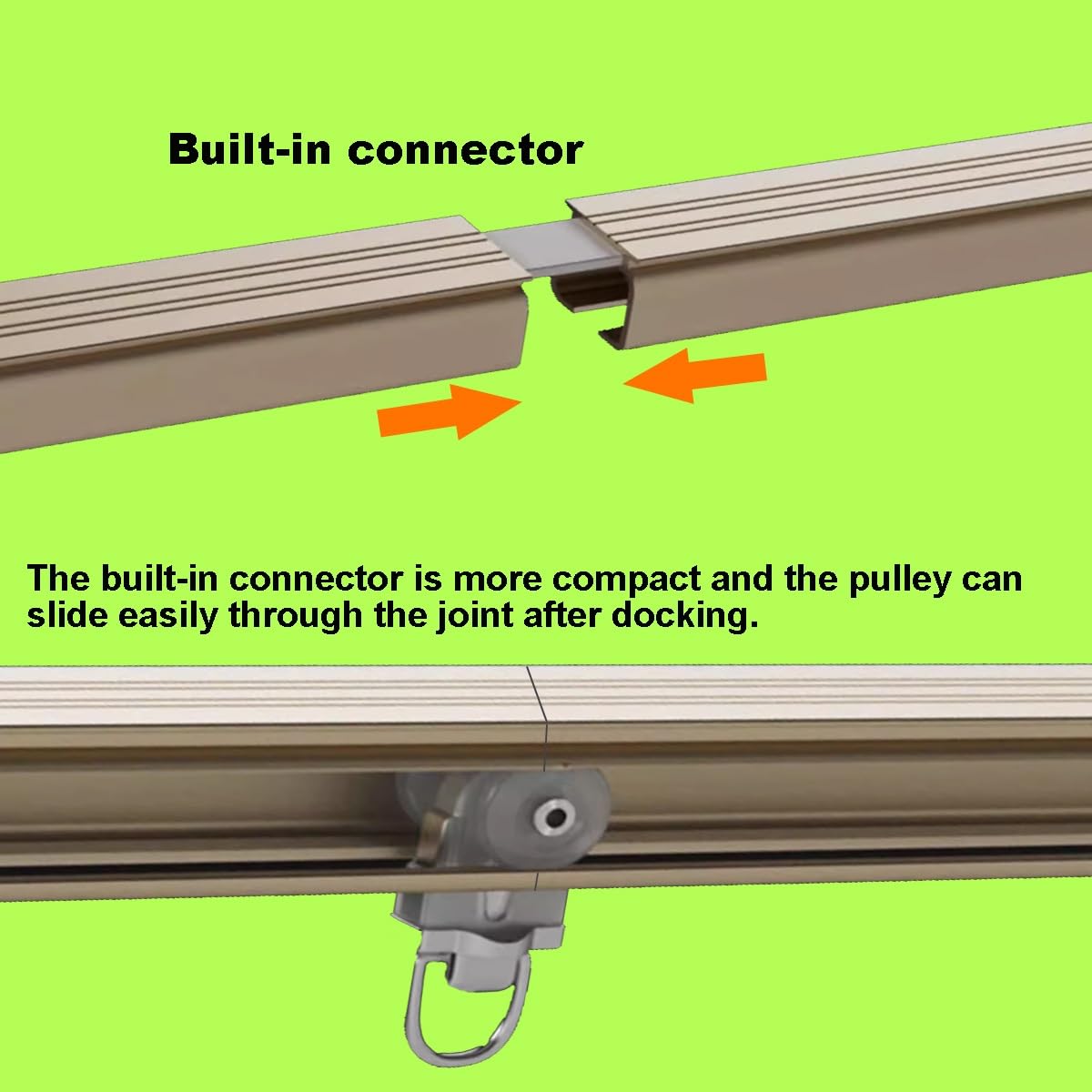Heavy Du - Supporto da soffitto in lega di alluminio con ruote, divisorio per camper, 1,8 m, bianco per un funzionamento fluido e silenzioso