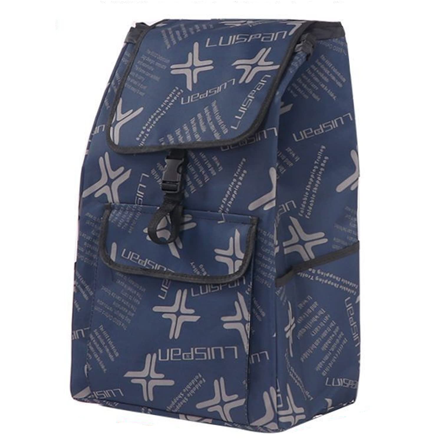 Borsa di ricambio per carrello della spesa/Borsa della spesa impermeabile in tessuto Oxford con borsa di ricambio fronte/retro, grande capacità 3