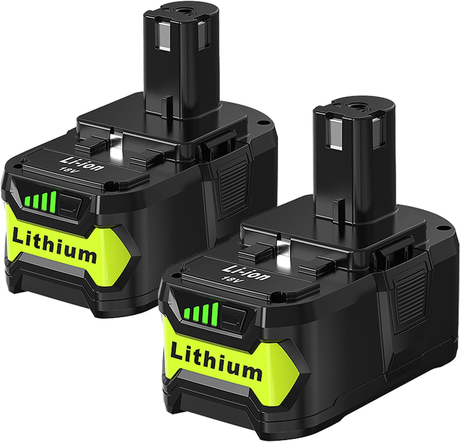BiBiBiSi 2 Pack 7.0Ah 18V Replacement Battery for Ryobi 18V Battery, Lithium Ion Battery Compatible with Ryobi ONE+ 18V, P108 P102 P103 P104 P105 P107 P109 P190 P122