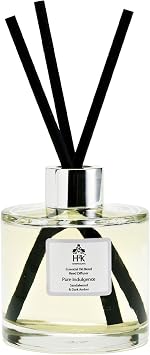 Dark Amber & Sandalwood 100ml Reed Diffuser Pure Indulgence by H2K Botanicals