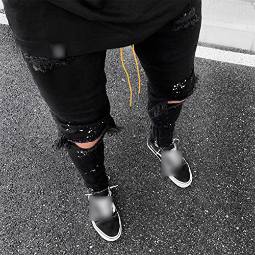 Maiyifu-GJ Men's Ripped Skinny Slim Fit Jeans Stretchy Knee Holes Tapered Leg Denim Pants Destroyed Distressed Zipper Jean3