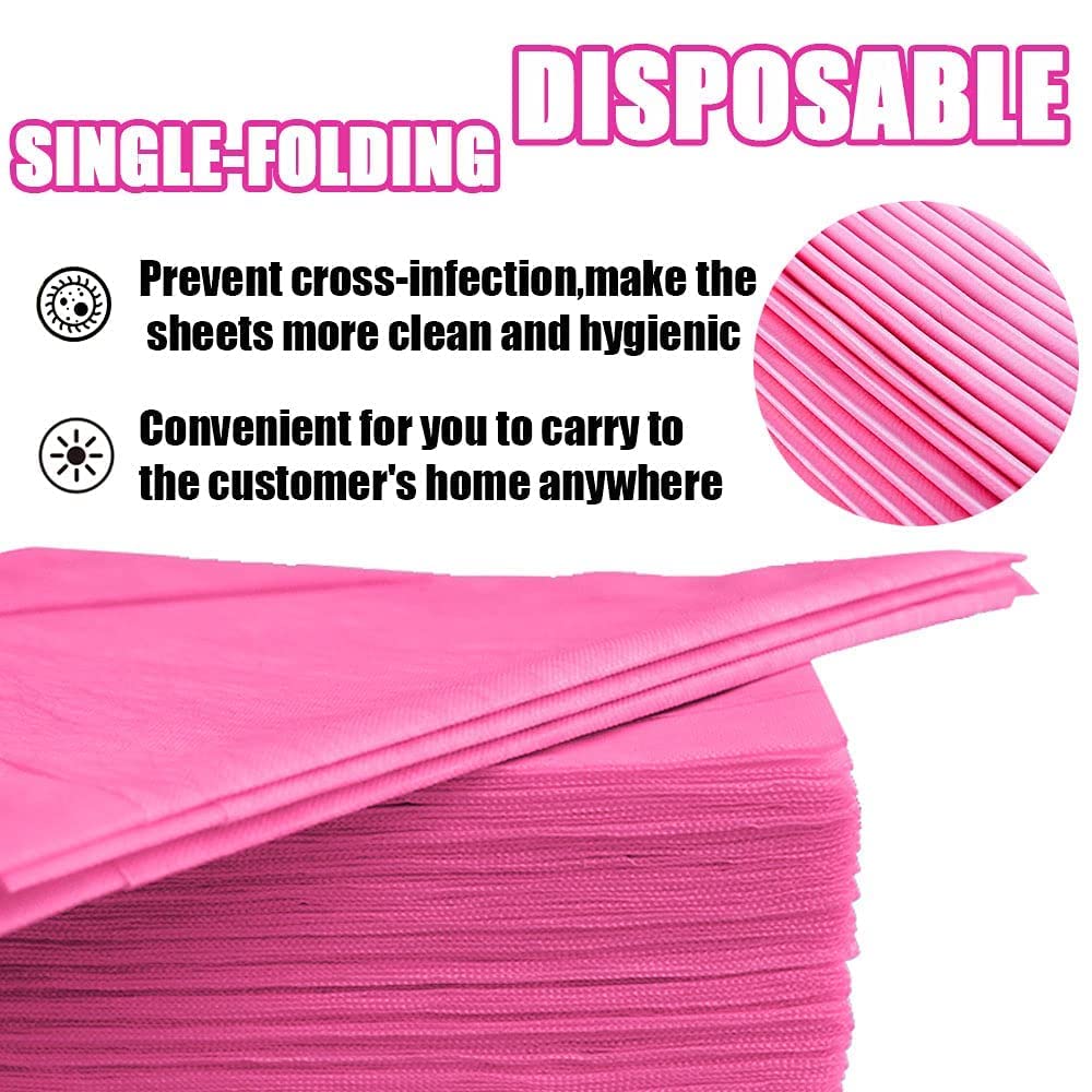 KUDIZE Disposable Non-Woven Bed Sheet (31 x 72 Inch) for Hospital, Hotel, Clinic, Spa, Travelling, Saloon, Saunas, Tattoo and Outing for Man, Woman, Elderly and Baby Care. (Pink, Pack Of-100) - Image 4 thumbnail
