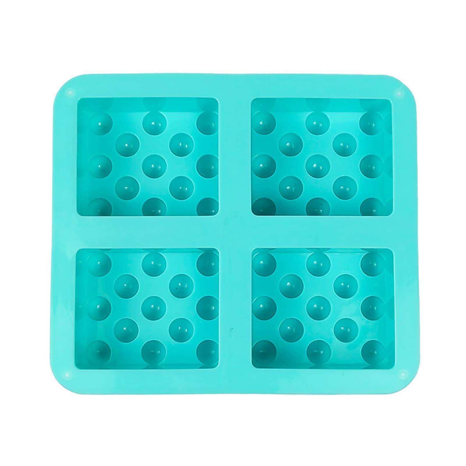 Mekalero Soap Massage Silicone Mold Epoxy Resin Molds 4 Cavities Making Rectangle Craft Tool Silicone for Making