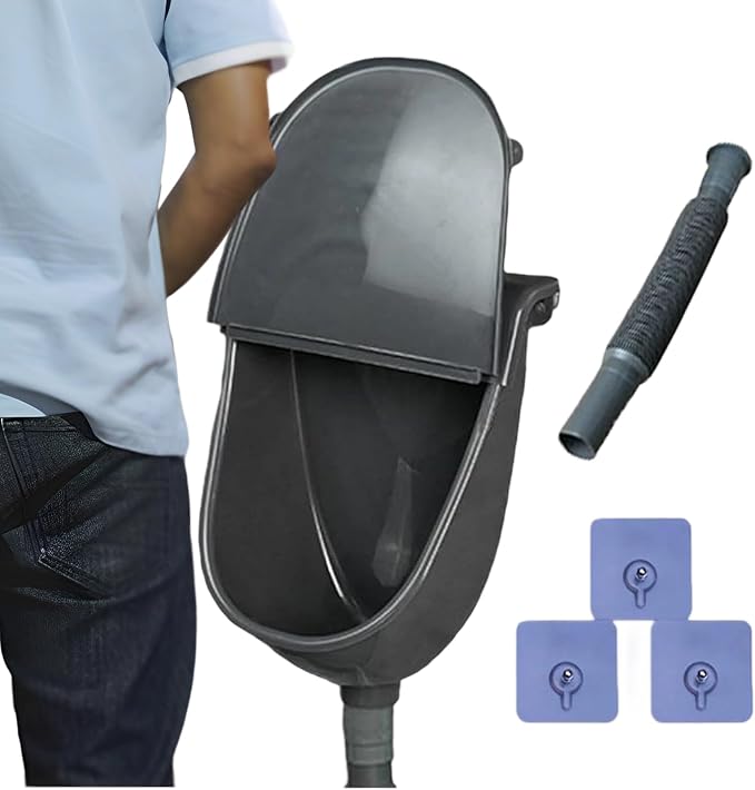 Orinal de pared con manguera y tapa, portátil para exteriores miniatura 7