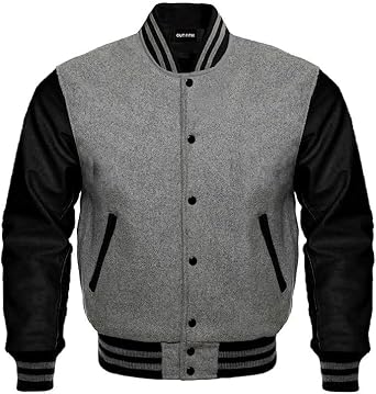 Mount Helicon Varsity Letterman Baseball Bomber Jackets Genuine Leather Sleeves & Multi Wool Color Options